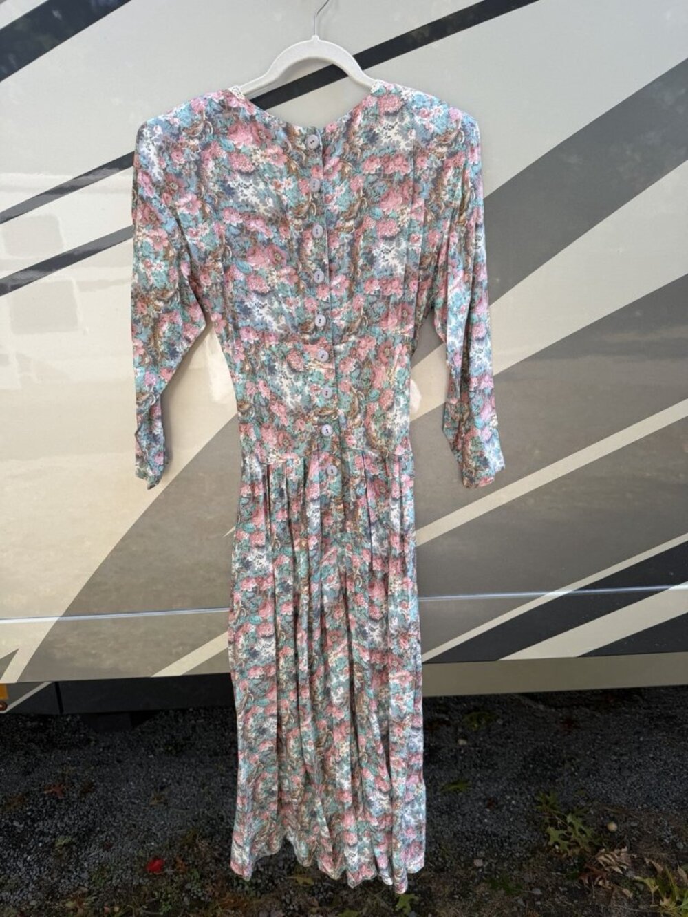 Vintage 80s All That Jazz floral cottagecore Victorian prairie midi lace dress 6 - Picture 4 of 10
